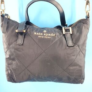 Kate Spade black quilted crossbody bag *flawed gem*